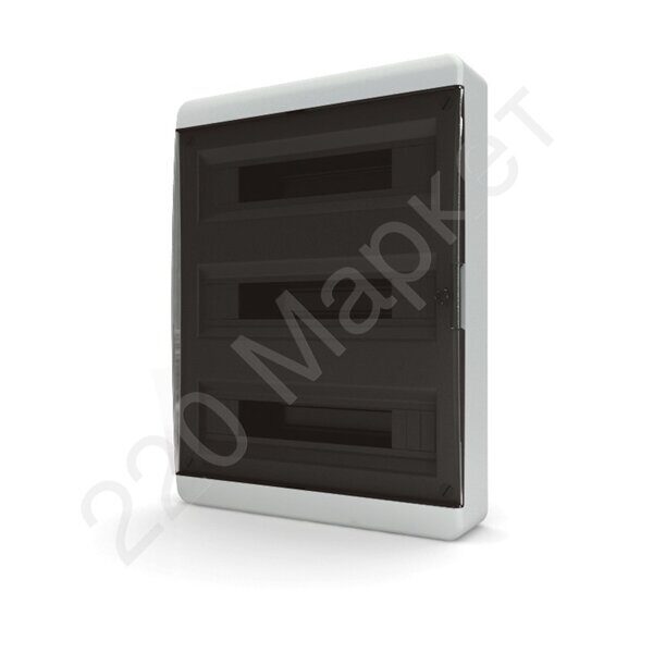 01-02-001  Щит пластиковый ЩРВп-8 IP40 "BOX" (прозрачная черная дверца)