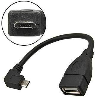 Шнур компьютерный USB AF to MicroUSB 90 degrees (SZC)