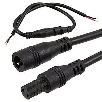 Разъем 2P F/M 22AWG*2 L150mm BLACK IP65